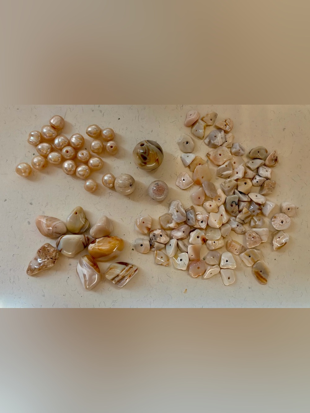 F.W. Pearl and Agate bead lot